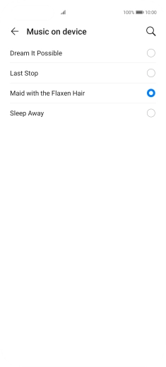 Once you've found a ring tone you like, press arrow left.