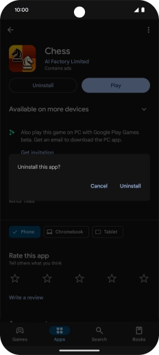 Press Uninstall.