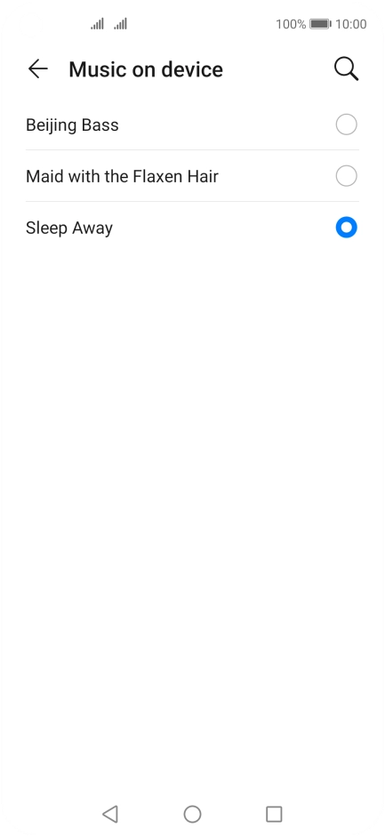 Once you've found a ring tone you like, press the Return key.