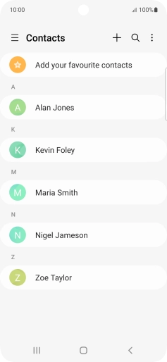 Press the new contact icon.