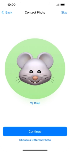 Follow the instructions on the screen to customise the selected picture and press Continue.