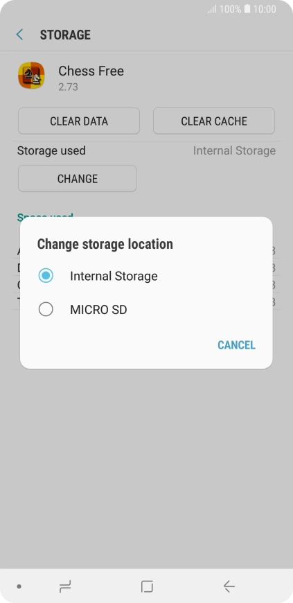 Press the name of the memory card.