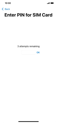 If your SIM is locked, key in your PIN and press OK. The default PIN is 1111.