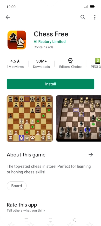 Press Install and follow the instructions on the screen to install the app.