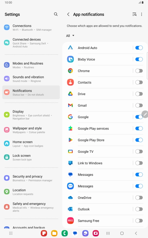 Press the drop down list.