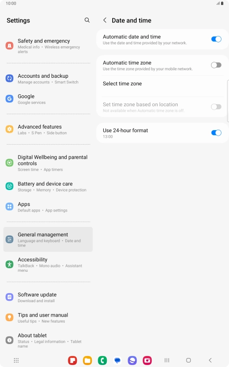Press the indicator next to 