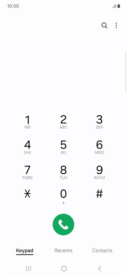 Press the menu icon.