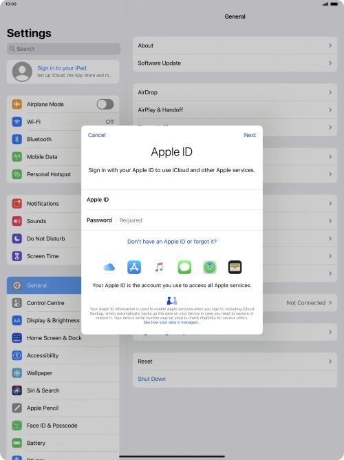 Press the field next to 