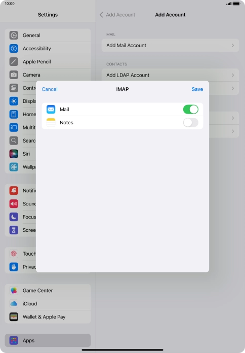 Press Save. Your email account has now been set up. To select more settings for incoming and outgoing server, proceed with the following steps.