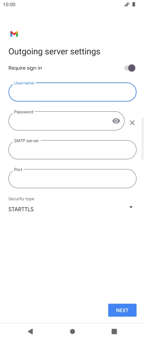Press the field below 