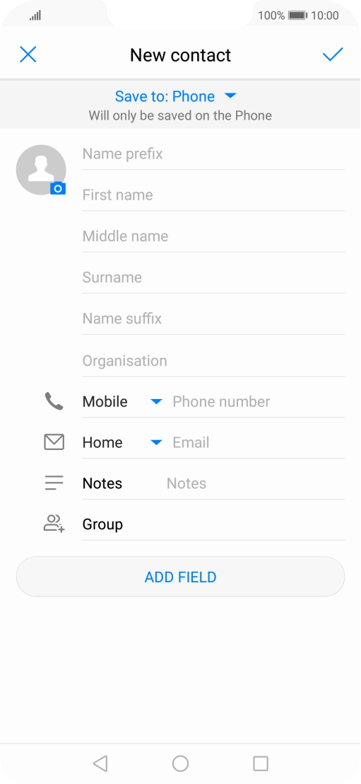 Press First name and key in the required first name.