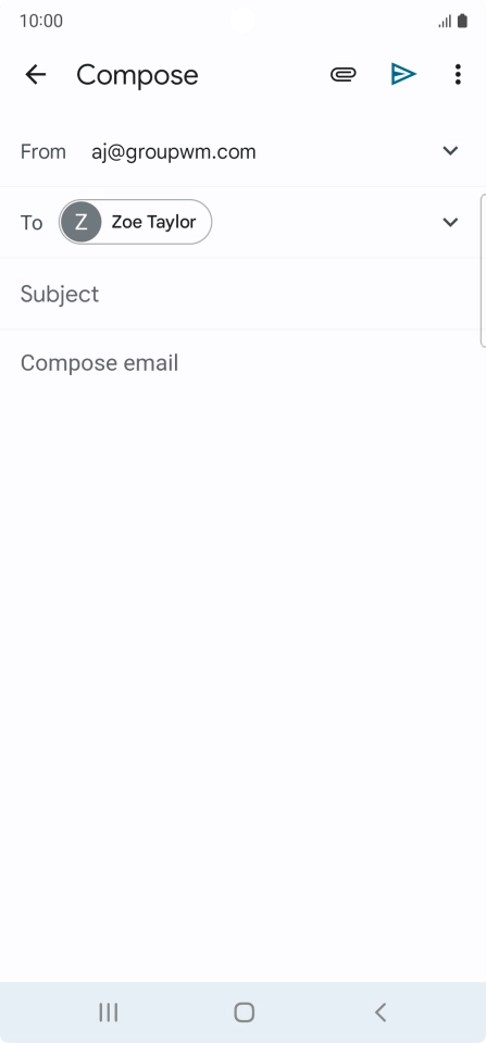 Press Subject and key in the required subject.
