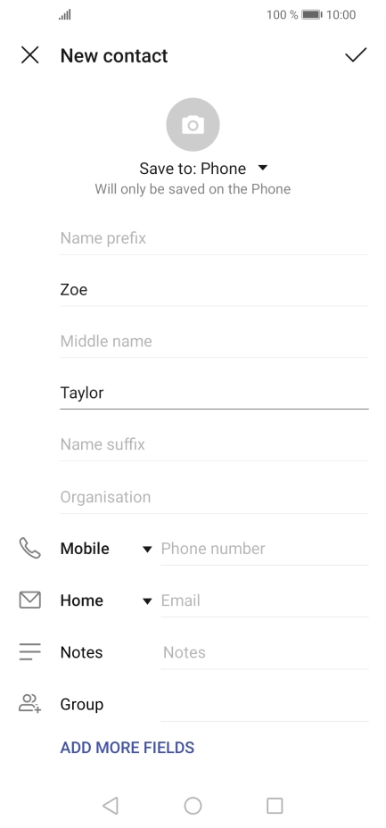 Press Phone number and key in the required phone number.
