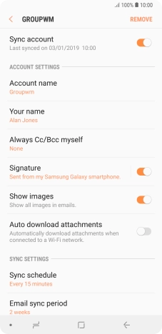 Press the indicator next to 