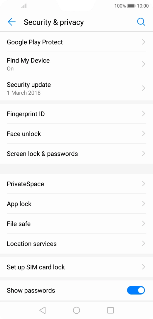 Press Set up SIM card lock.