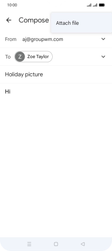 Press Attach file and go to the required folder.