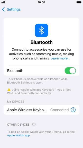 Press the Home key to return to the home screen.