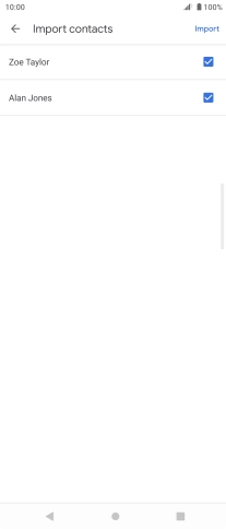 Press the fields next to the required contacts.