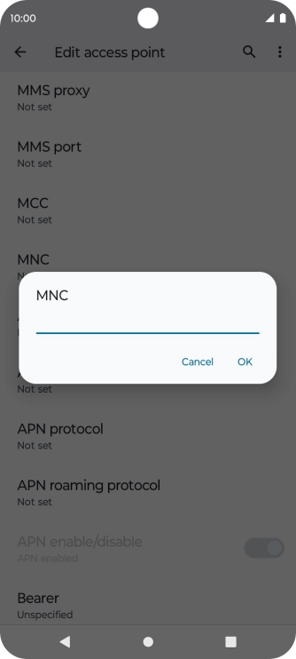 Key in 33 and press OK.
