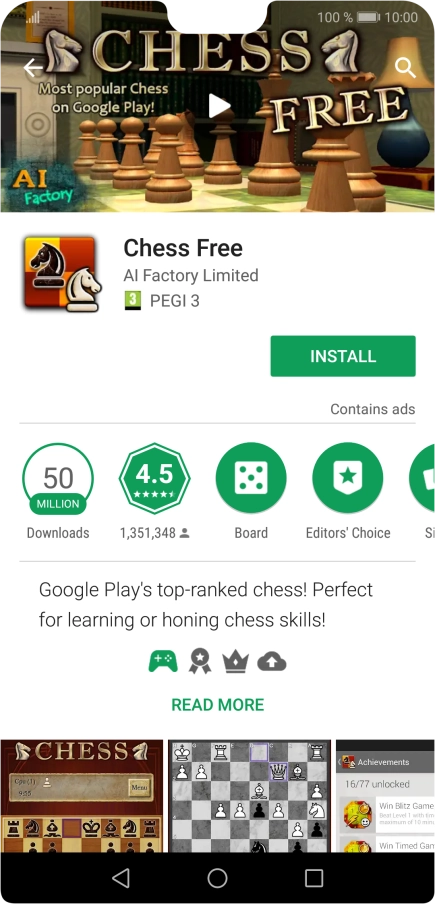 Press INSTALL and follow the instructions on the screen to install the app.