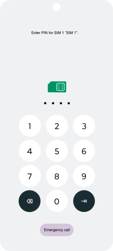 If you're asked to key in your PIN, do so and press arrow right. The default PIN is 1111.