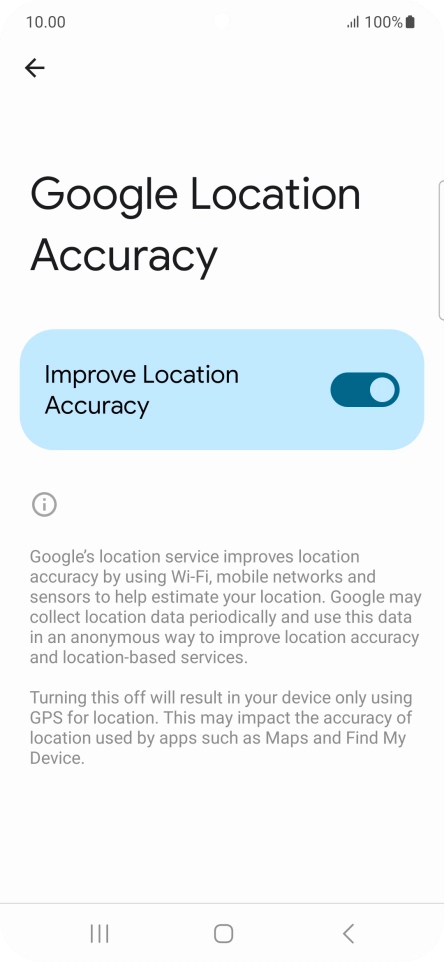 If you press the indicator next to 