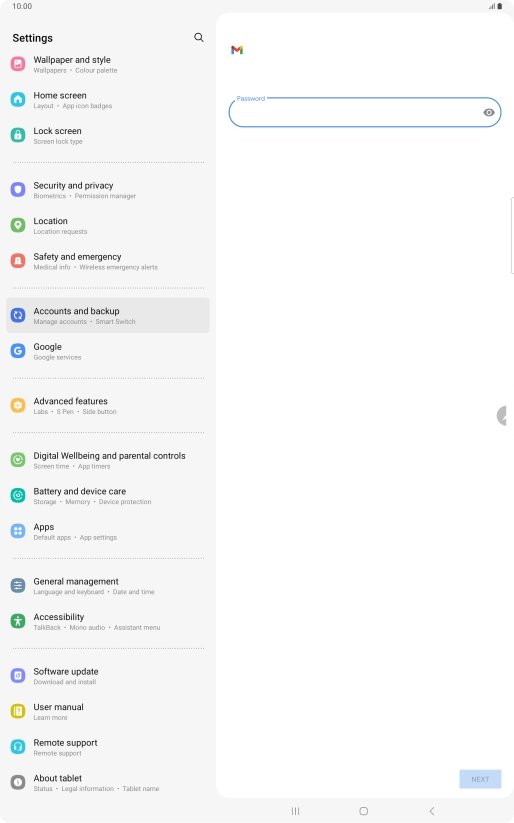 Press the field below 