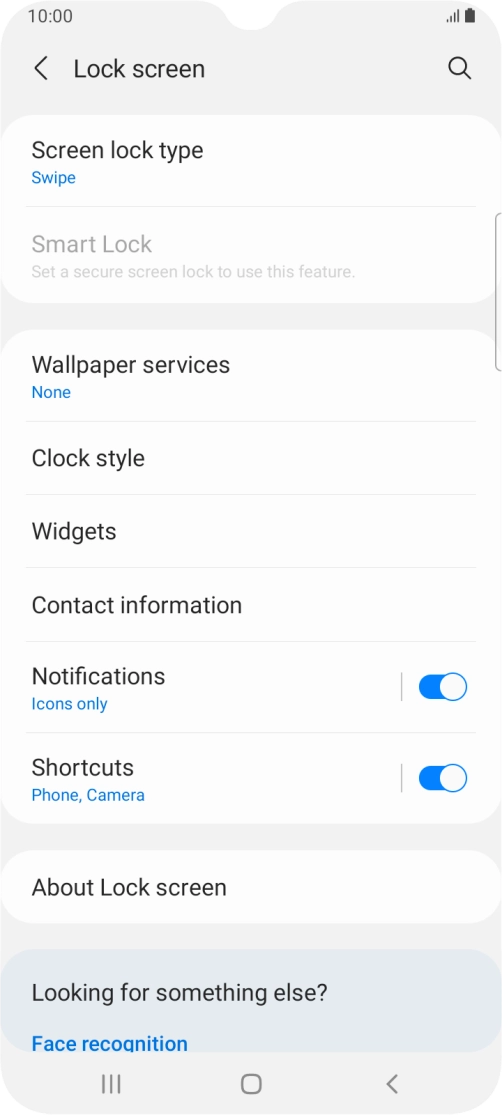 Press Screen lock type.