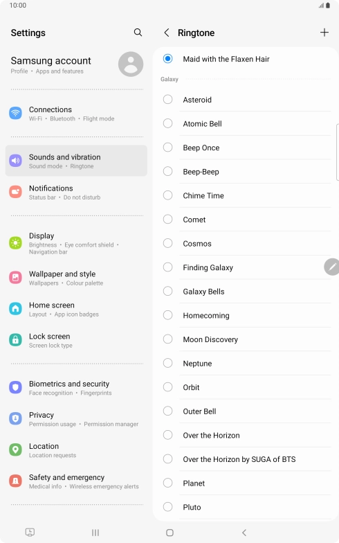 Press the Home key to return to the home screen.