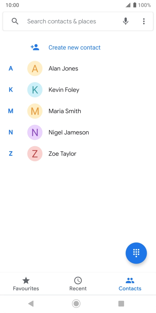 Press the menu icon.