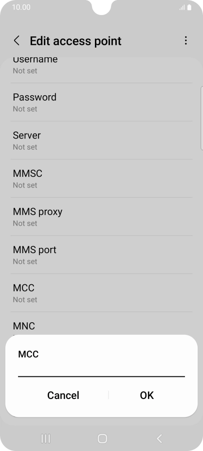 Key in 234 and press OK.