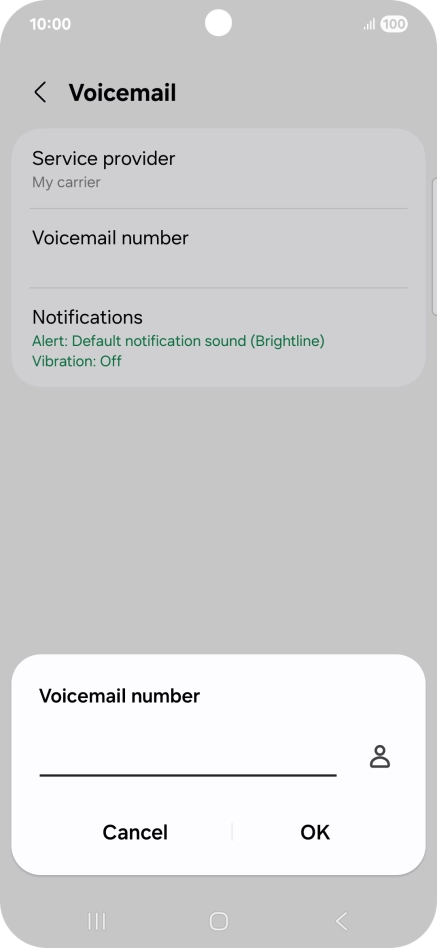 Key in +447953222222 and press OK.