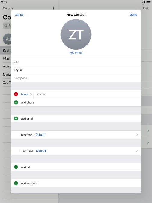 Press Phone and key in the required phone number.