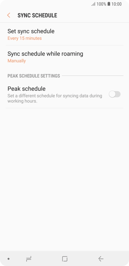 Press Set sync schedule.