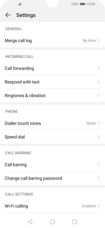 Press Call forwarding.