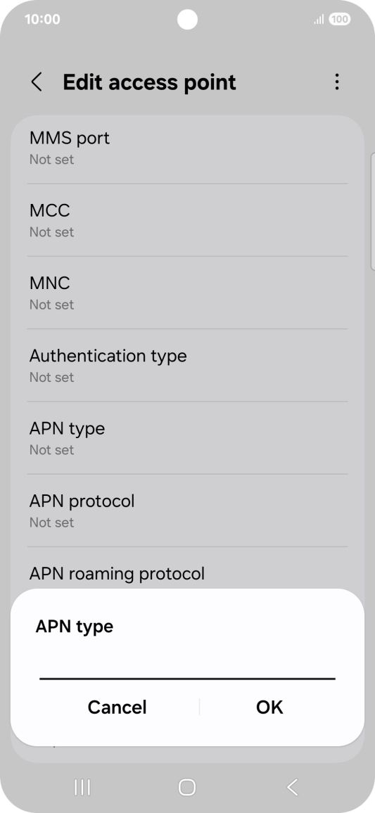Key in mms and press OK.