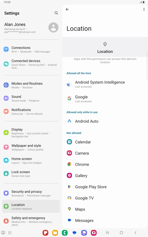 Press the required app.