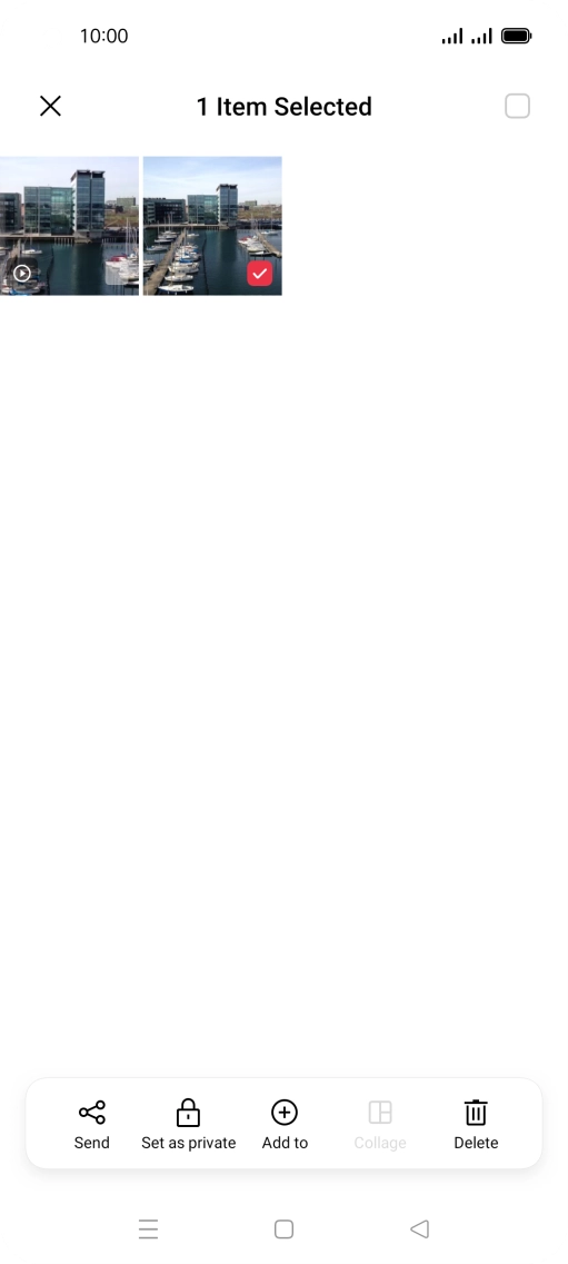 Press the select all icon.