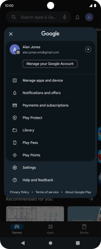 Press Manage apps and device.