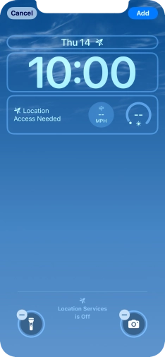 To customise the way the lock screen date is displayed, press the date widget and follow the instructions on the screen to find the required widget display mode.