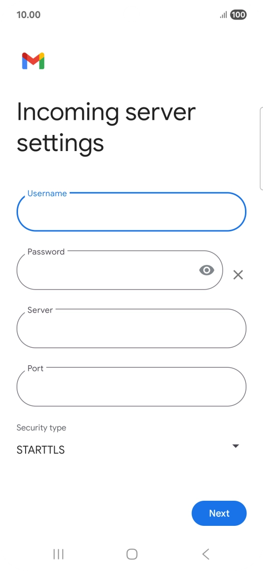 Press the field below 