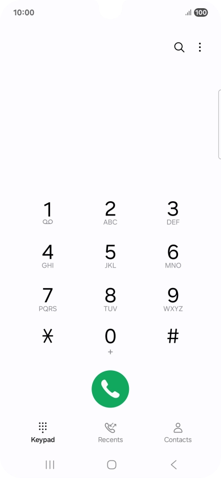 Press the menu icon.