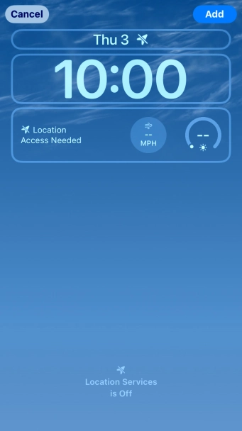 To customise the way the lock screen date is displayed, press the date widget and follow the instructions on the screen to find the required widget display mode.