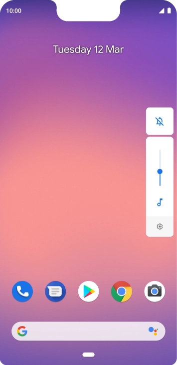 Press the sound mode icon the necessary number of times to turn silent mode on or off.