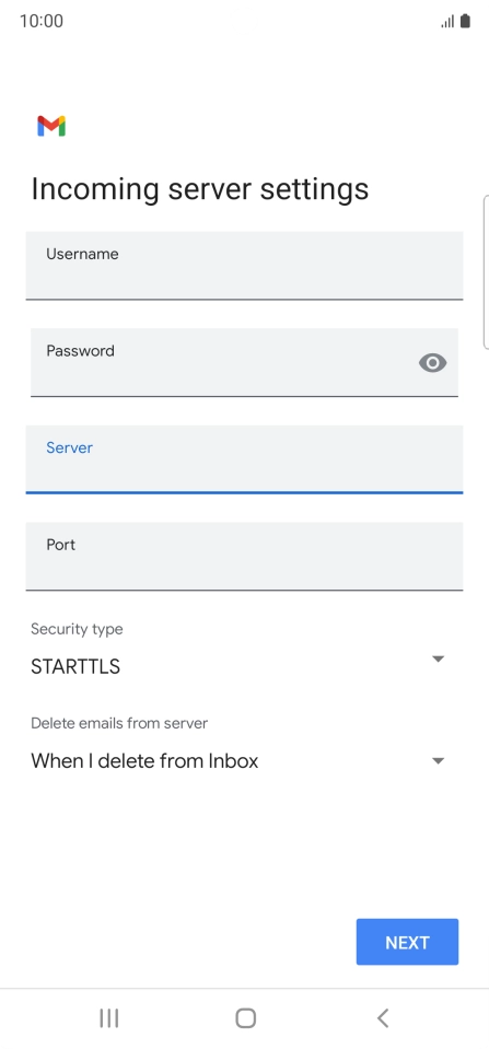 Press the field below 