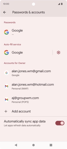 Press the indicator next to 