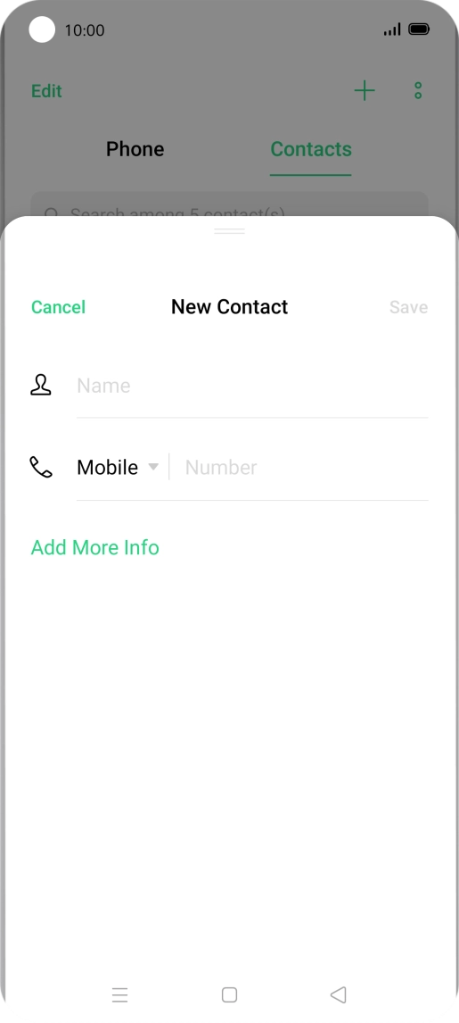 Press Name and key in the required name.