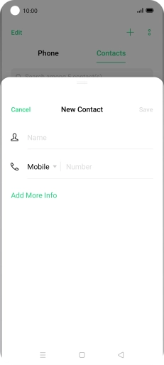 Press Name and key in the required name.