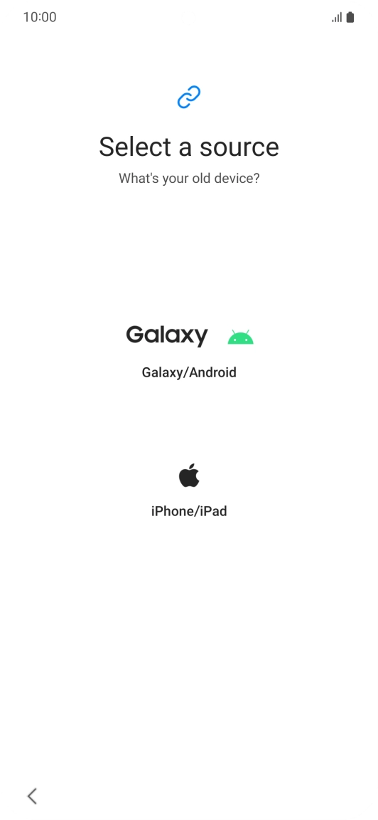 Press the required setting and follow the instructions on the screen to transfer the content from another phone.