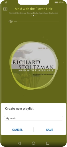 Key in the required name for the playlist and press SAVE.